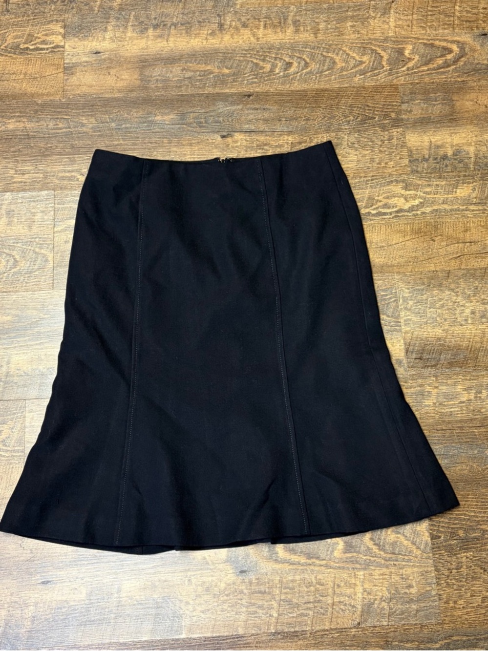 Talbots Trumpet Skirt Womens 10 Black Fit & Flare Business Office Minimalist